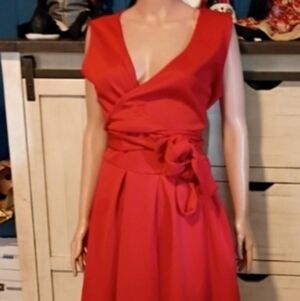Sexy Diva Red Wrap Dress Pre-owned Size 1XL
